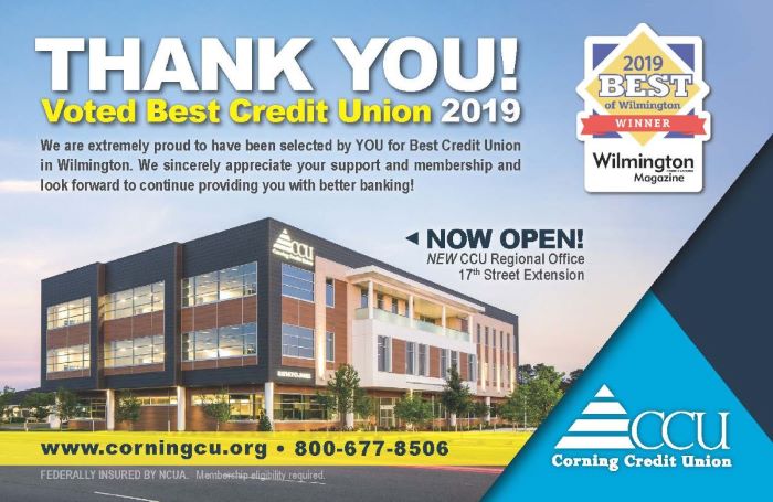 Best Credit Union 2019 - Wilmington Magazine